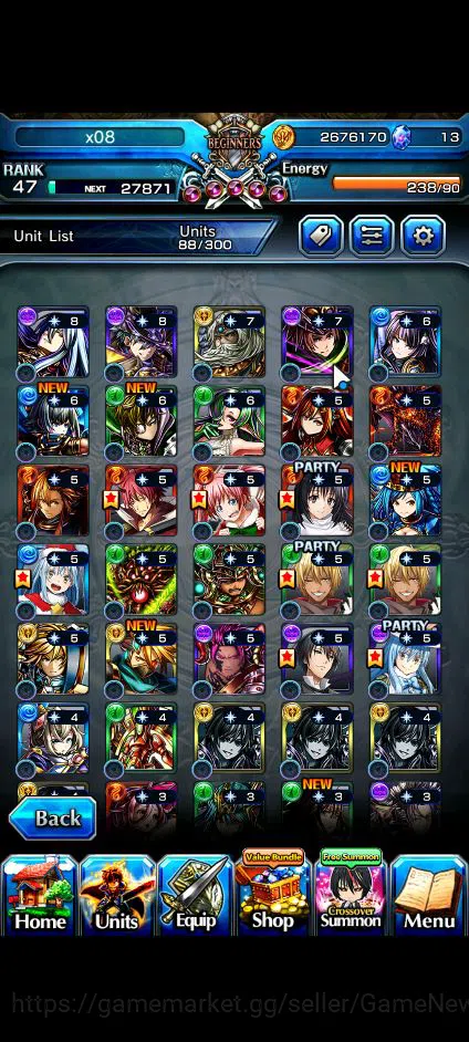 Grand Summoners Accounts Global|Rank 47|Fresh Starter| 5 Ascend | Shizu, Ve image 6