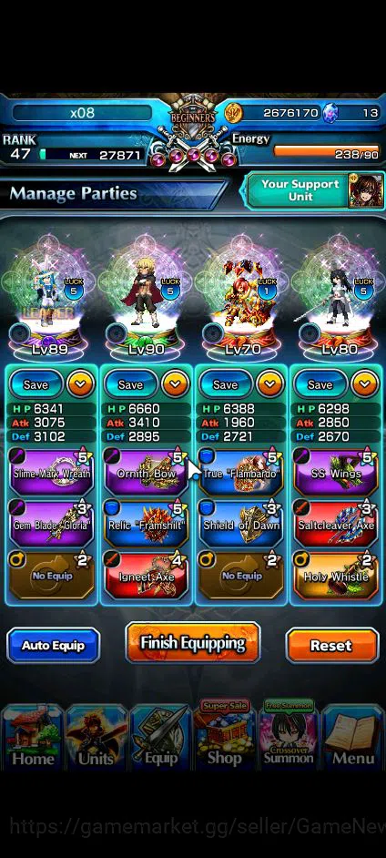 Grand Summoners Accounts Global|Rank 47|Fresh Starter| 5 Ascend | Shizu, Ve image 8