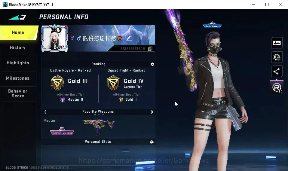 Blood Strike Accounts ASIA|ETERNAL Vector-Shadowdrake Lv2|2 ULTRA[M700-I image 2