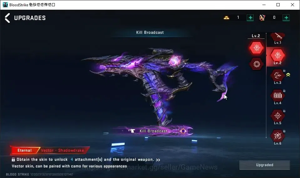 Blood Strike Accounts ASIA|ETERNAL Vector-Shadowdrake Lv2|2 ULTRA[M700-I image 4