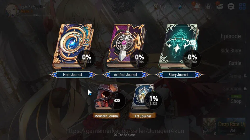 Epic Seven Accounts Global Unverif | Fresh Starter | Low Progress | 1 image 3