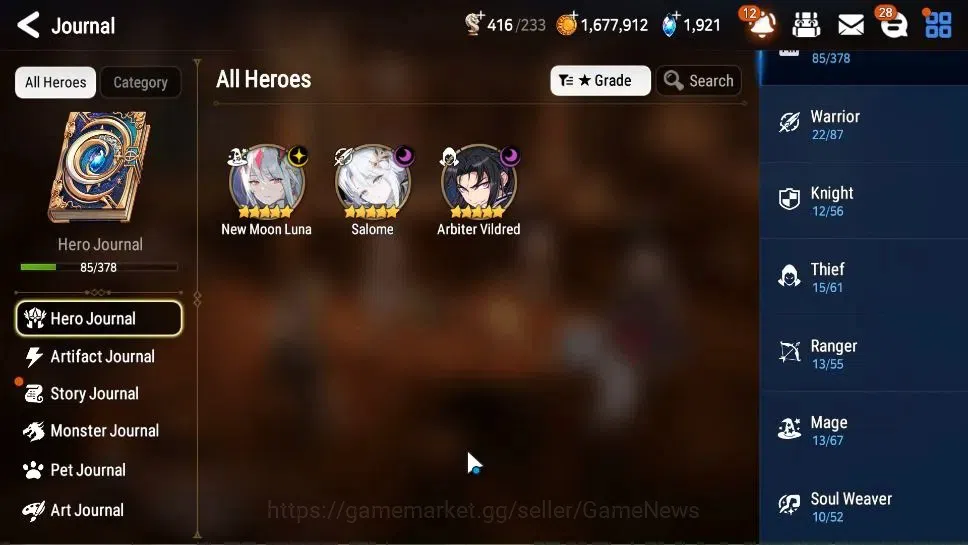 Epic Seven Accounts Starter GLOBAL Unverif|New Era|3 ML(Salome,NM Luna,A Vildred)+Setsuka,Estelle,Ran,Landy,Etc|PoH ON|1,9K 6