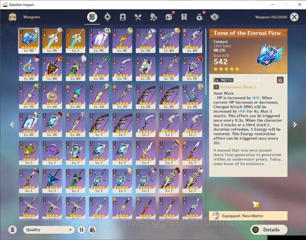 Genshin Impact Accounts Asia|AR57|RateOn|1k Primo,48 I.Fate|7 Limit+3(*5We image 6
