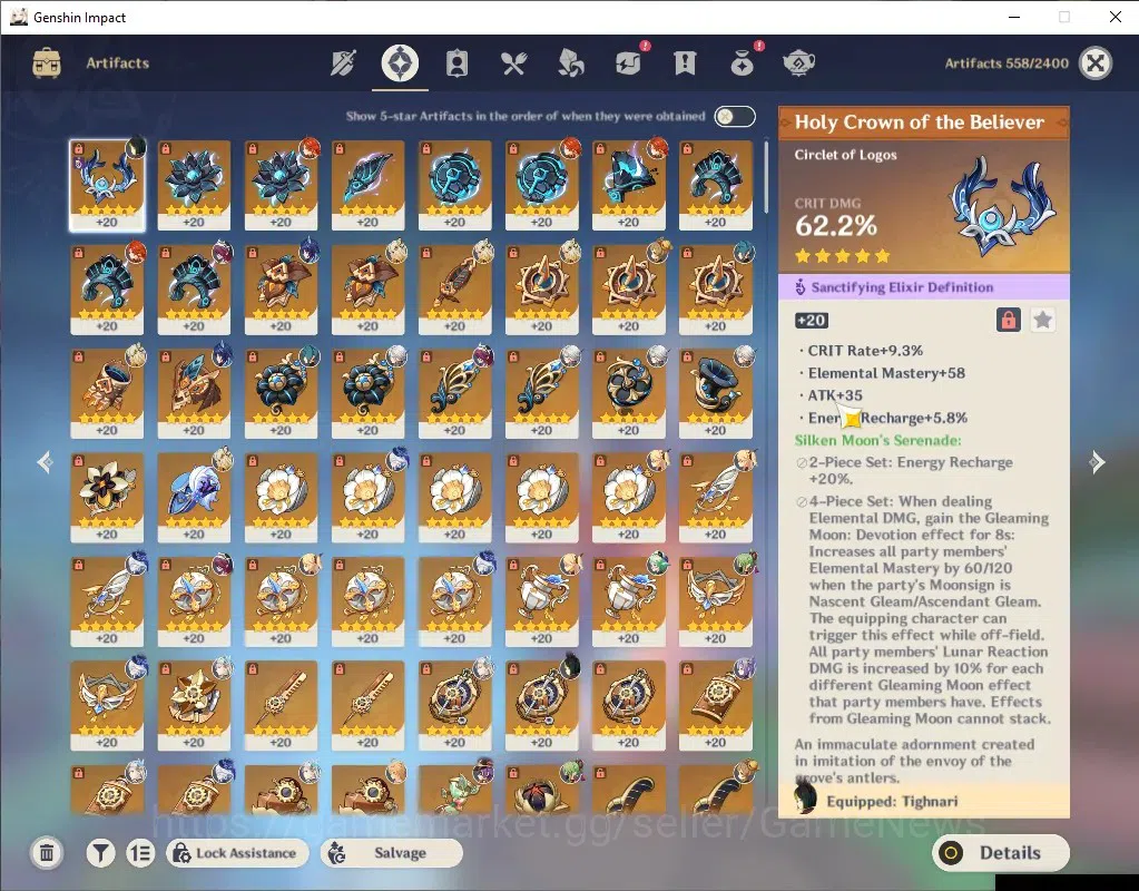 Genshin Impact Accounts Asia|AR57|RateOn|1k Primo,48 I.Fate|7 Limit+3(*5We image 7
