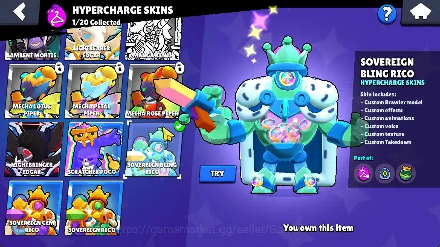 Brawl Stars Accounts 1316 Trophy|20 Brawlers 1 Max Lvl (Kit) 4 Myth|13K image 11