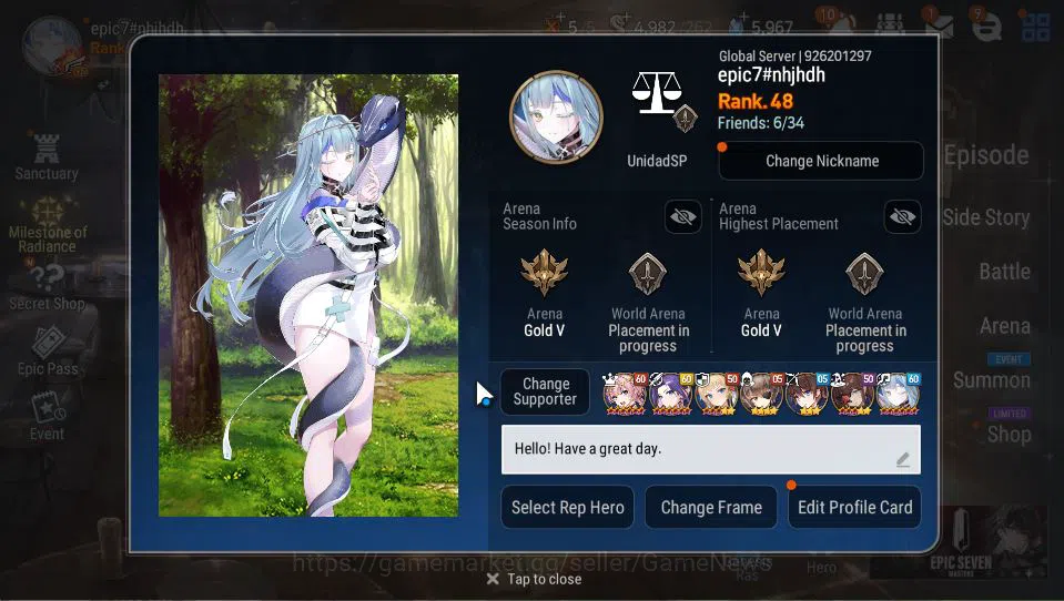 Epic Seven Accounts GLOBAL Unverif|7 ML(F Cecilia,DK Sharun,A Laika,Et image 2