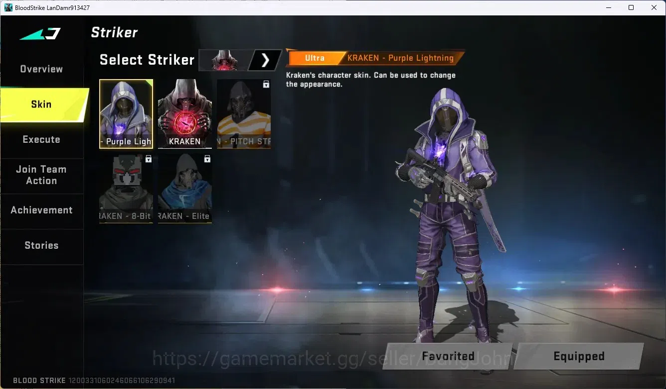 Blood Strike Accounts ASIA | Ultra Kraken - Purple Lightning | 1 Epic Na image 4