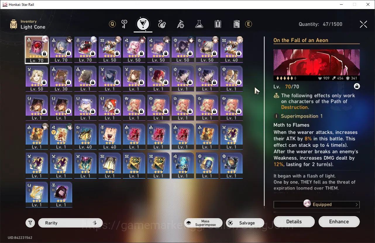 Honkai Star Rail Accounts ASIA | TL 52 | 4 Limit | Yao Guang | Sparkle | Dan image 3