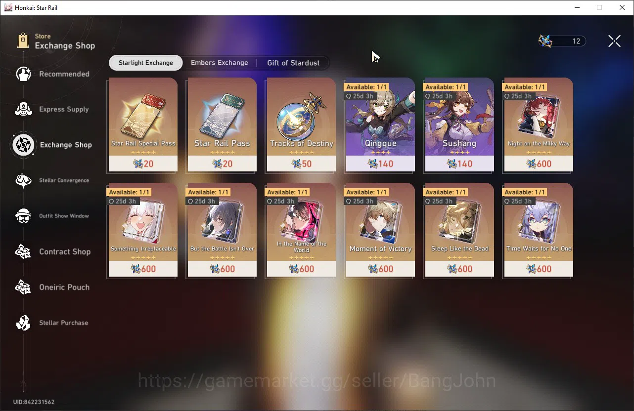 Honkai Star Rail Accounts ASIA | TL 52 | 4 Limit | Yao Guang | Sparkle | Dan image 7