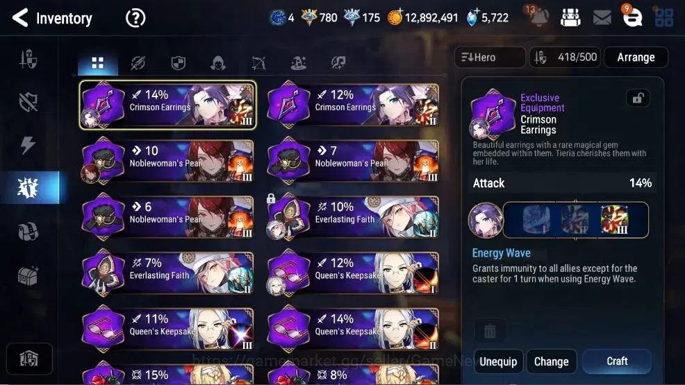 Epic Seven Accounts Global Unverif| 13 ML (Shepherd ot DarkDiene, Mona image 18