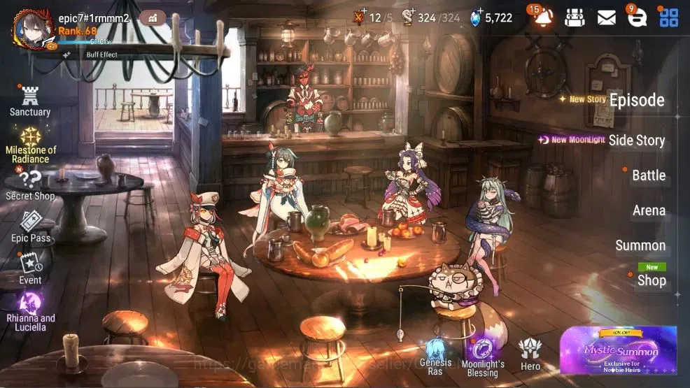 Epic Seven Accounts Global Unverif| 13 ML (Shepherd ot DarkDiene, Mona image 9