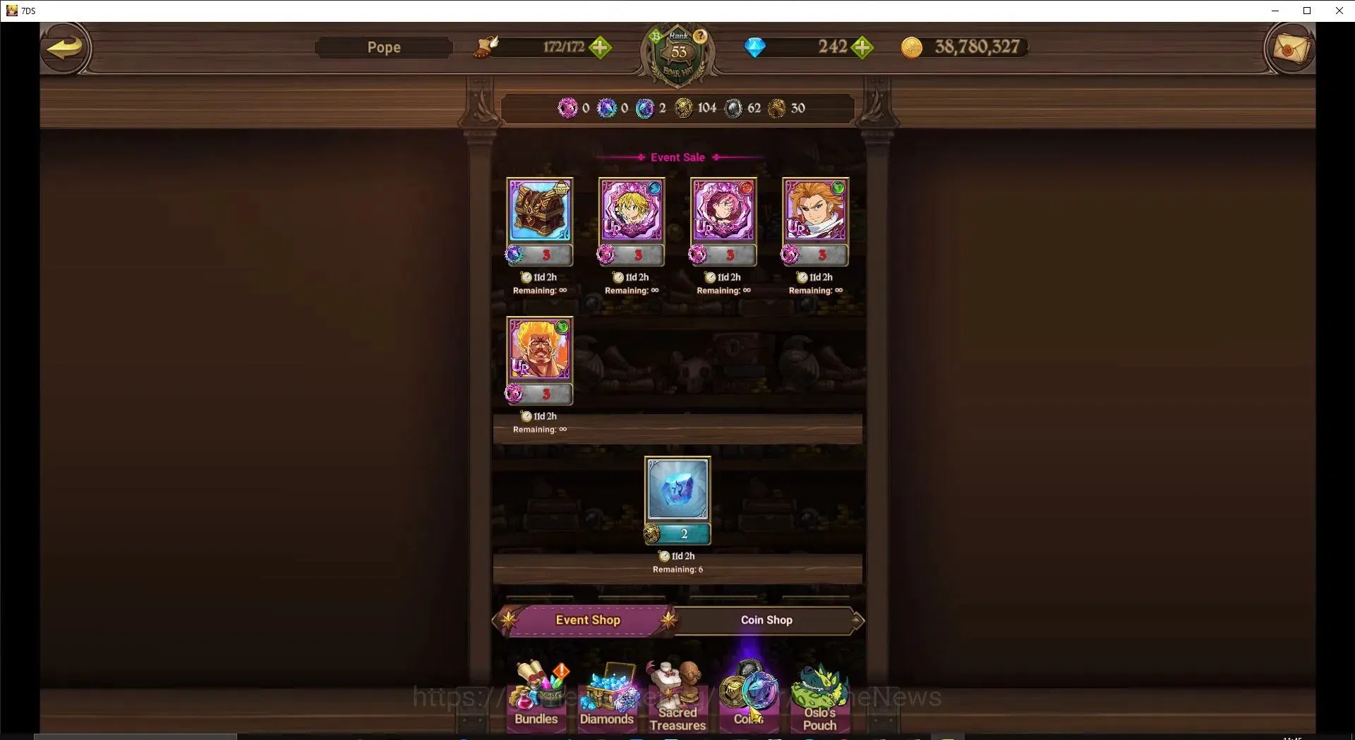 The Seven Deadly Sins: Grand Cross Accounts Global|1,1M CC|242 DM+1 Spring Box|3 LR+6 UR|NMeli image 9