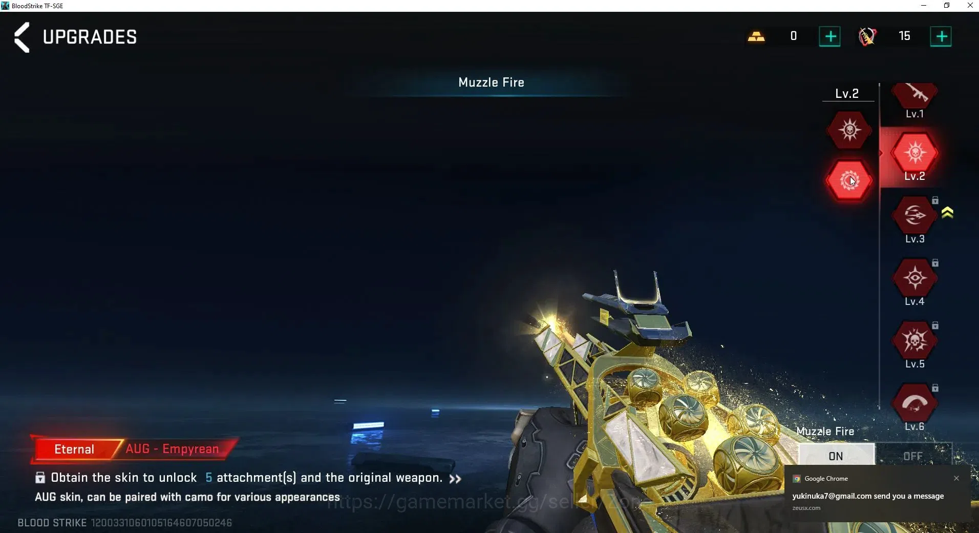 Blood Strike Accounts ASIA|1 ETERNAL: AUG-Empyrean (upgraded)|1 ULTRA: P image 2