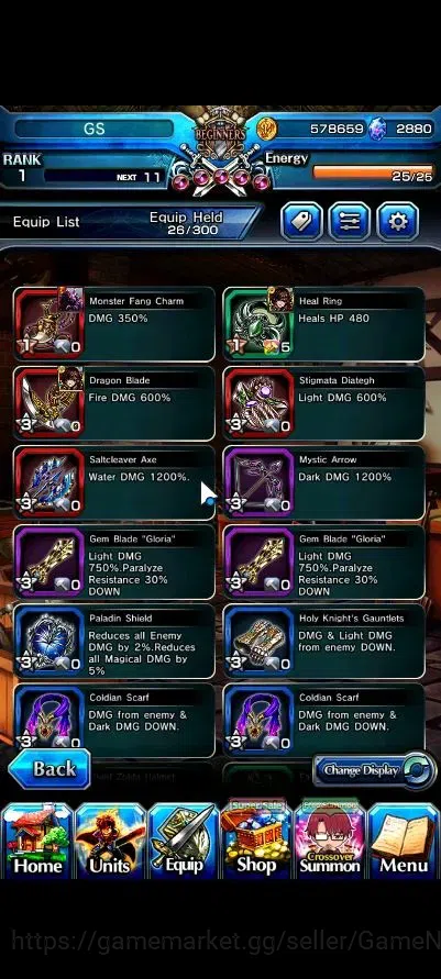 Grand Summoners Accounts Global|Rank 1|2880 cc Ready Gacha|3 Ascend| Summer image 5