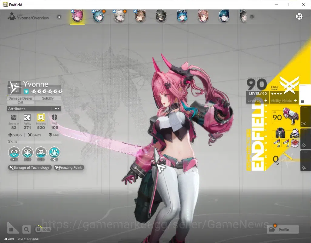 Arknights: Endfield Accounts ASIA|Lv 53|5 SSR (3 Limited) + 8 (*6 Weapon)|Yvonne+Signature,Camille,Gilberta|4k Ars|88 3