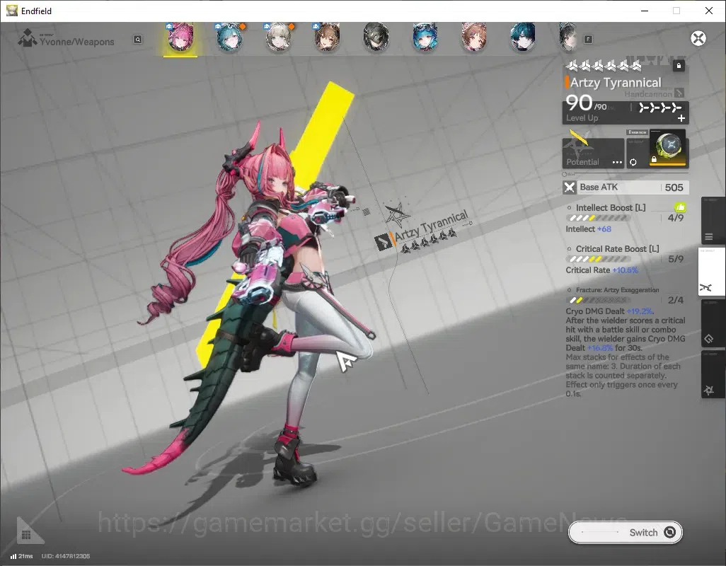 Arknights: Endfield Accounts ASIA|Lv 53|5 SSR (3 Limited) + 8 (*6 Weapon)|Yvonne+Signature,Camille,Gilberta|4k Ars|88 4