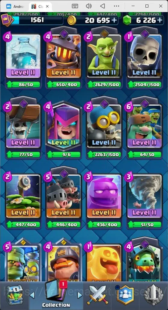 Clash Royale Accounts Mobile |Trophy 9195|3Max Hero Cards|9 EVO Cards|1  image 10
