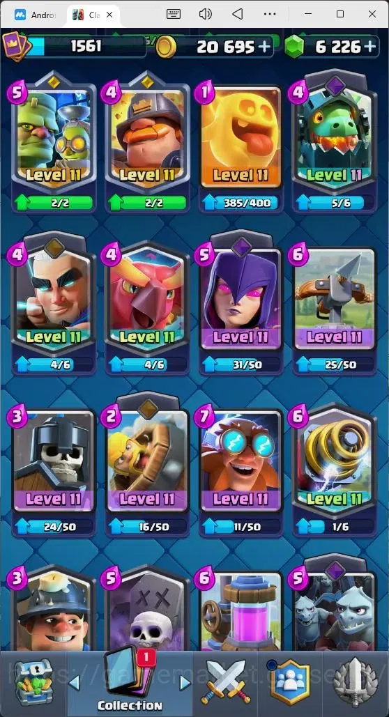 Clash Royale Accounts Mobile |Trophy 9195|3Max Hero Cards|9 EVO Cards|1  image 11