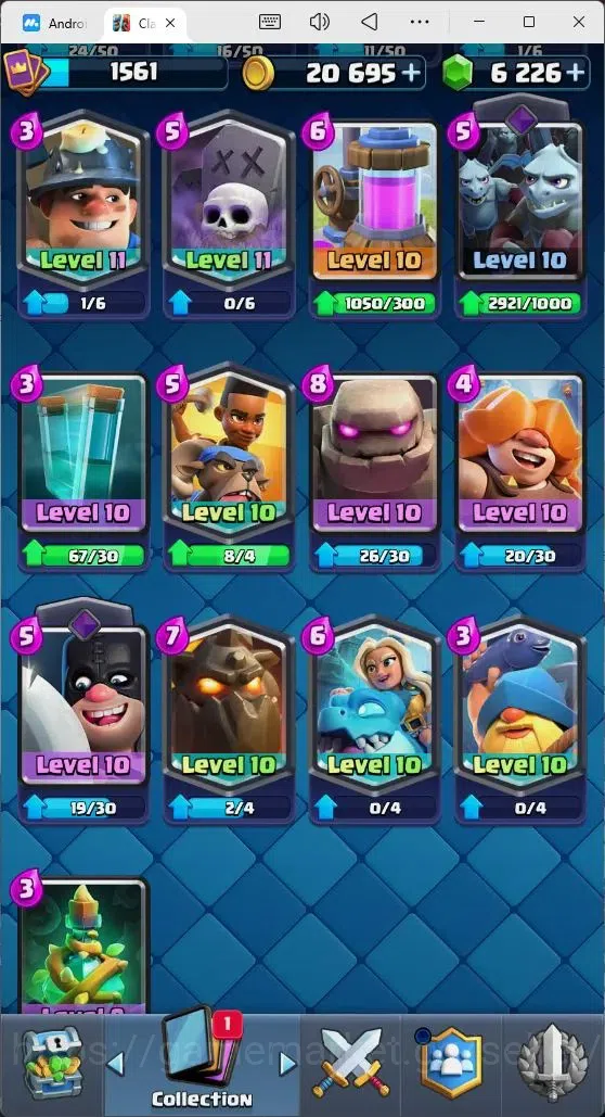 Clash Royale Accounts Mobile |Trophy 9195|3Max Hero Cards|9 EVO Cards|1  image 12