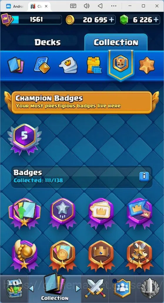 Clash Royale Accounts Mobile |Trophy 9195|3Max Hero Cards|9 EVO Cards|1  image 18