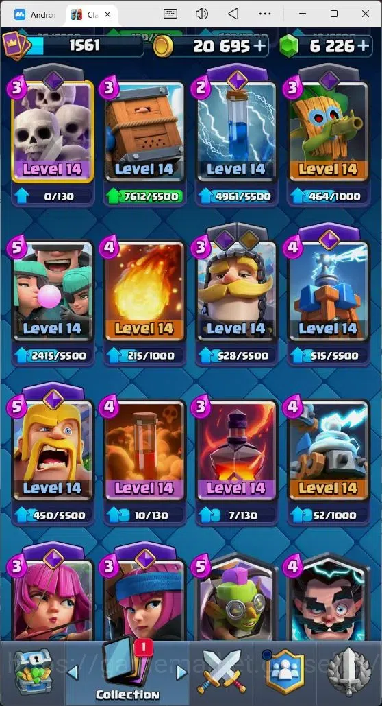 Clash Royale Accounts Mobile |Trophy 9195|3Max Hero Cards|9 EVO Cards|1  image 4