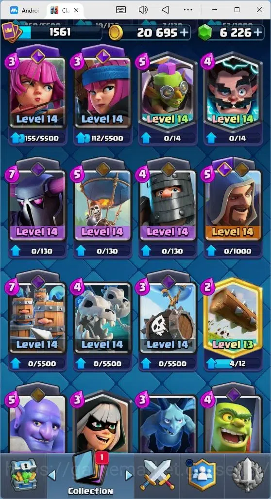 Clash Royale Accounts Mobile |Trophy 9195|3Max Hero Cards|9 EVO Cards|1  image 5