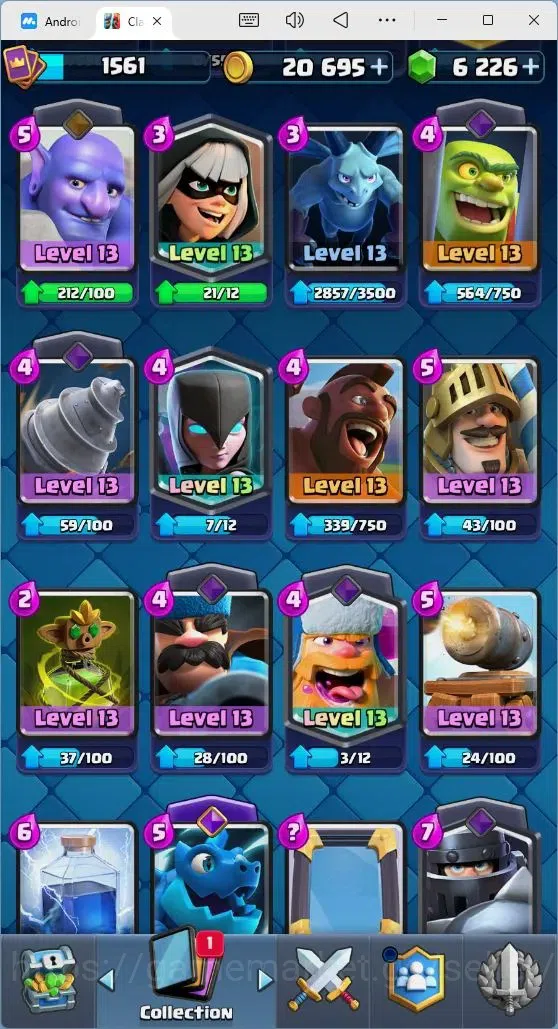 Clash Royale Accounts Mobile |Trophy 9195|3Max Hero Cards|9 EVO Cards|1  image 6