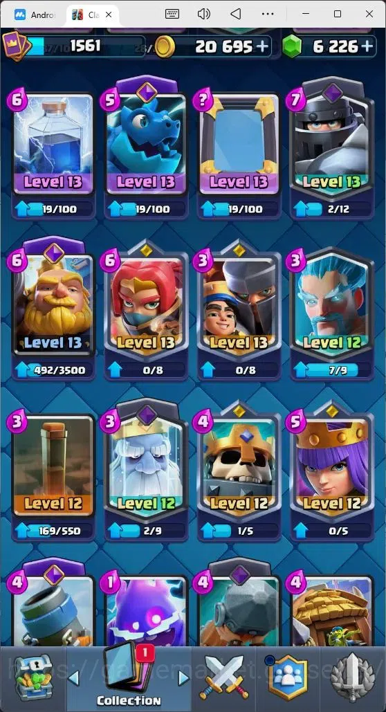 Clash Royale Accounts Mobile |Trophy 9195|3Max Hero Cards|9 EVO Cards|1  image 7