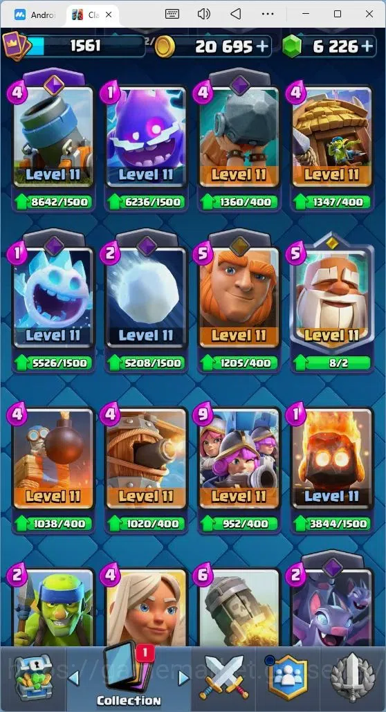 Clash Royale Accounts Mobile |Trophy 9195|3Max Hero Cards|9 EVO Cards|1  image 8