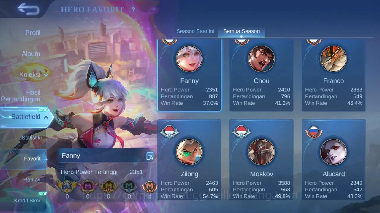 Mobile Legends: Bang Bang Accounts GLOBAL Hero 132 Skin 343 | Zodiac Odette Badang |  image 16