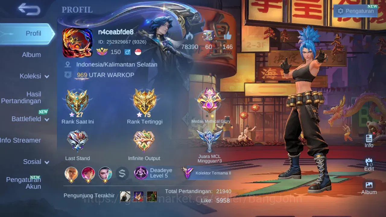 Mobile Legends: Bang Bang Accounts GLOBAL Hero 132 Skin 343 | Zodiac Odette Badang |  image 17