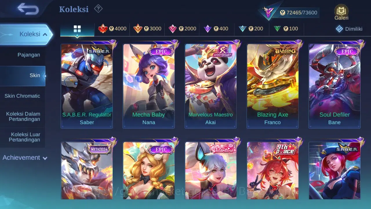 Mobile Legends: Bang Bang Accounts GLOBAL Hero 132 Skin 343 | Zodiac Odette Badang |  image 3