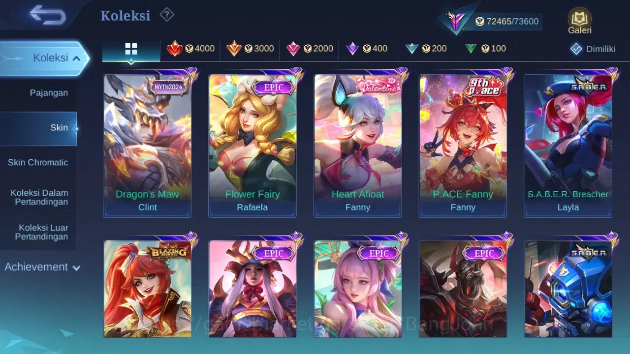 Mobile Legends: Bang Bang Accounts GLOBAL Hero 132 Skin 343 | Zodiac Odette Badang |  image 4