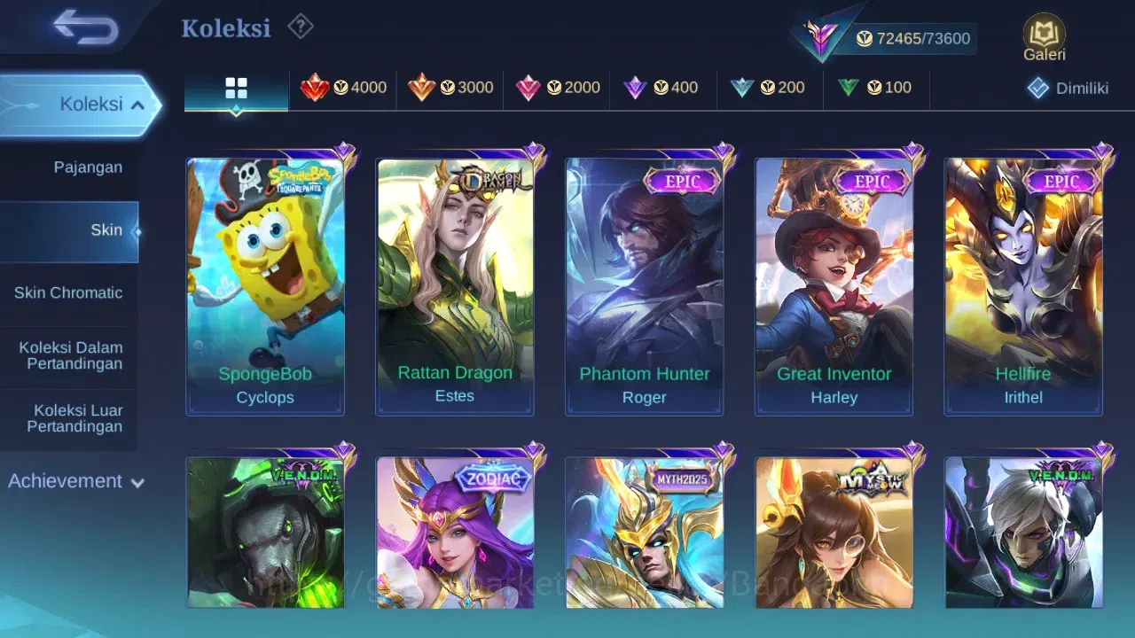 Mobile Legends: Bang Bang Accounts GLOBAL Hero 132 Skin 343 | Zodiac Odette Badang |  image 6