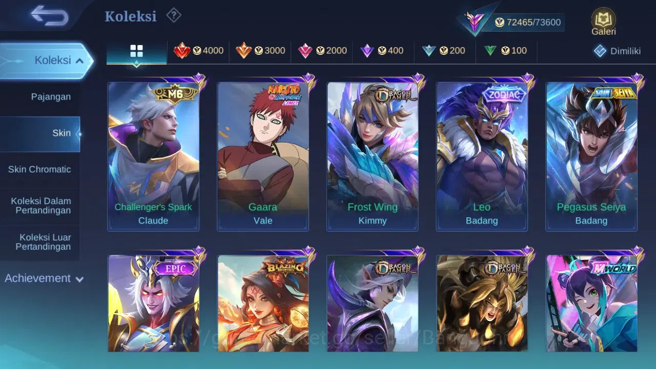 Mobile Legends: Bang Bang Accounts GLOBAL Hero 132 Skin 343 | Zodiac Odette Badang |  image 9