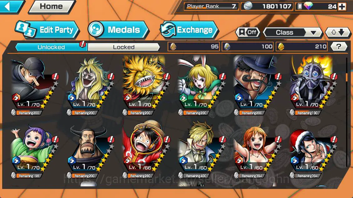 One Piece Bounty Rush Accounts Others GLOBAL | EX 1| st ethanbaron, egghead luffy, Egghead chopper more detail check SS 5