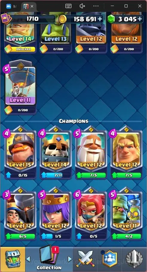 Clash Royale Accounts Global |CL 1710|KTL 16|Trophy 13786|121 Cards|14 M image 14