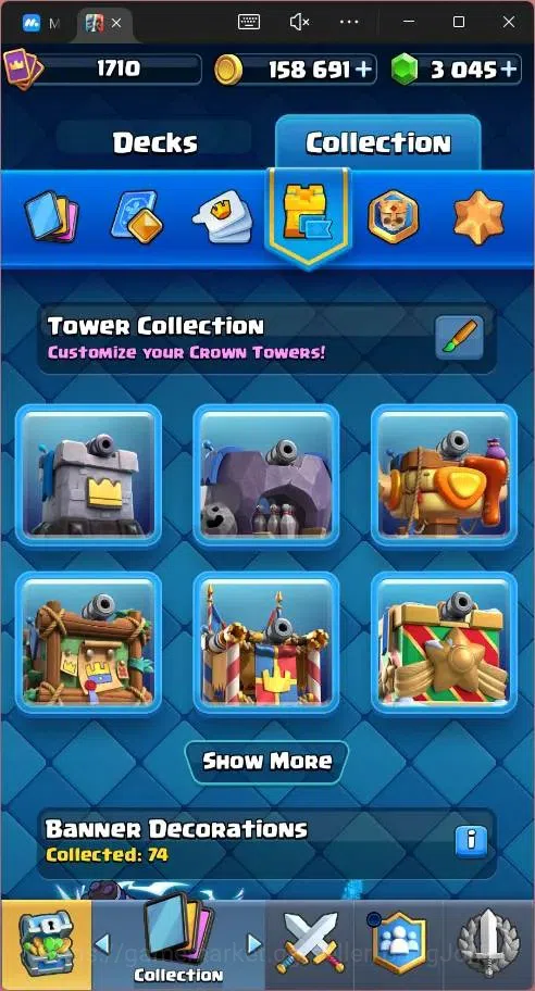 Clash Royale Accounts Global |CL 1710|KTL 16|Trophy 13786|121 Cards|14 M image 18