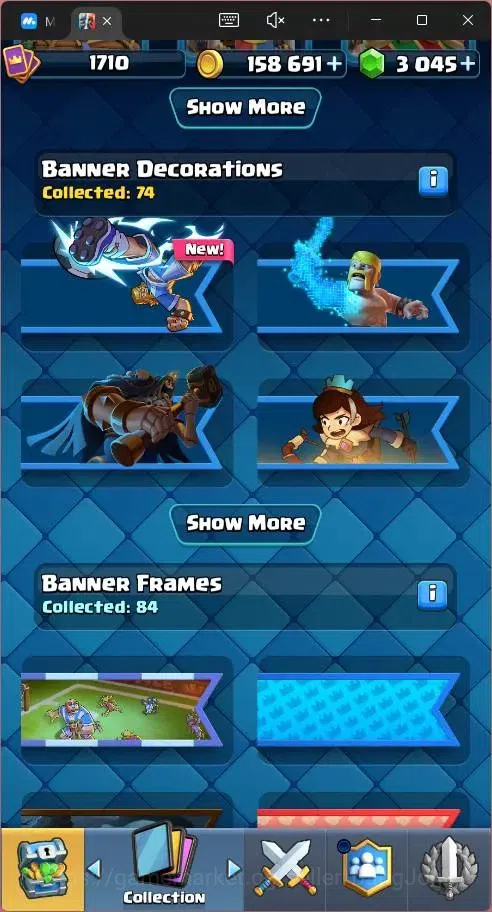 Clash Royale Accounts Global |CL 1710|KTL 16|Trophy 13786|121 Cards|14 M image 19