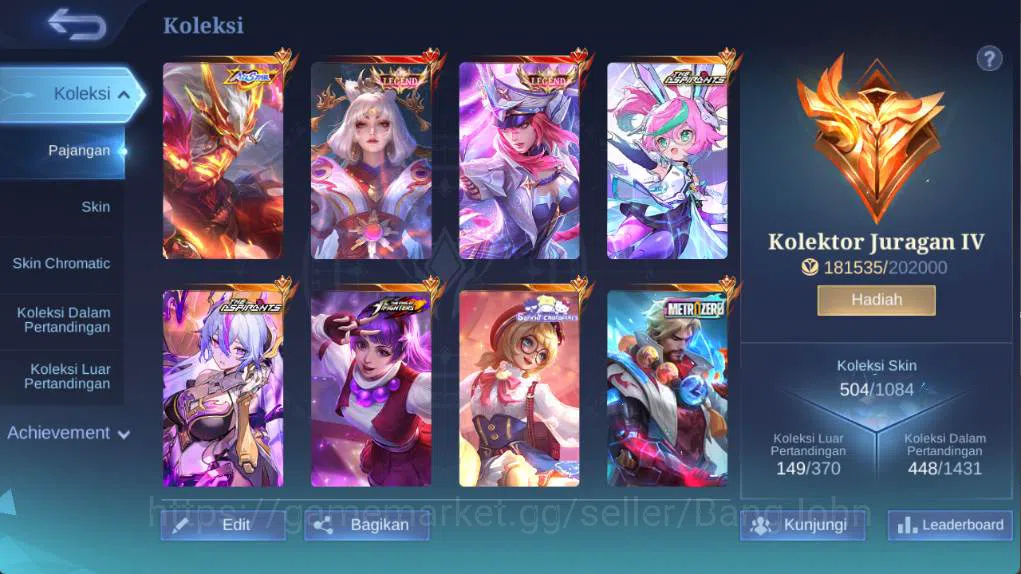 Mobile Legends: Bang Bang Accounts hero 132 skin 500+ legen (lunox, freya), wyrmlord  image 2