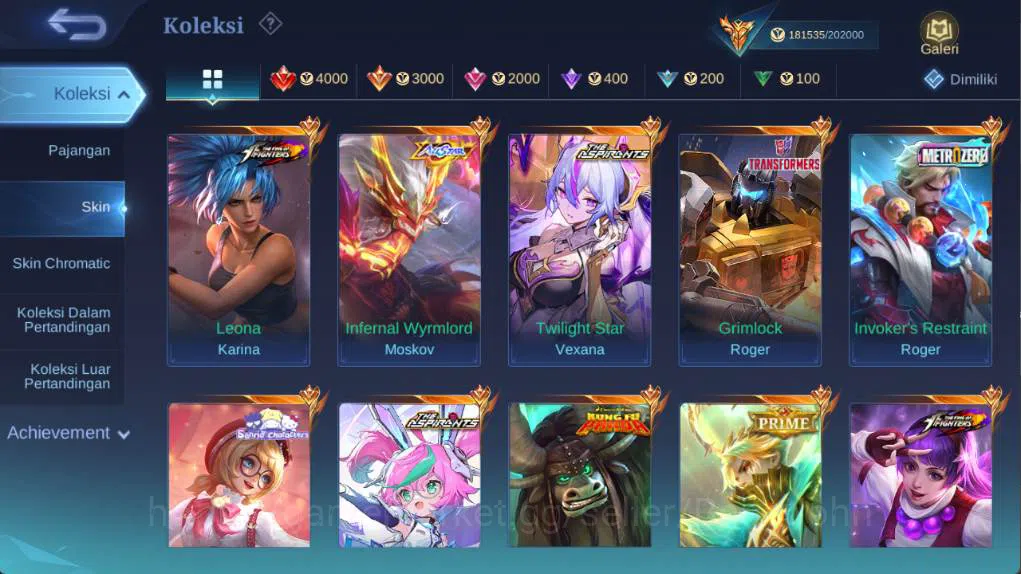 Mobile Legends: Bang Bang Accounts hero 132 skin 500+ legen (lunox, freya), wyrmlord  image 4