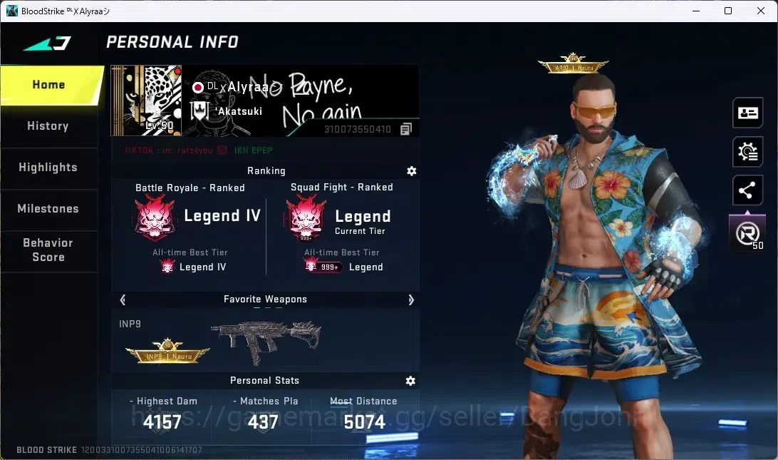 Blood Strike Accounts ASIA | 4 7DS,2 TR GUNS| 1 ULTRA MELEE | 2 ULTRA ST image 1