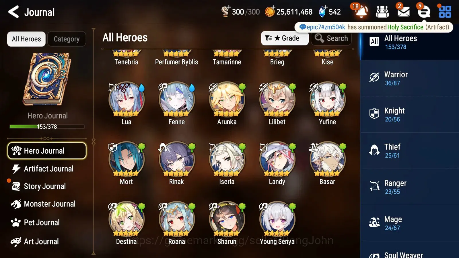 Epic Seven Accounts Global Unverif|11ML(Bos Arunka, RO Light,NM Luna,S image 12