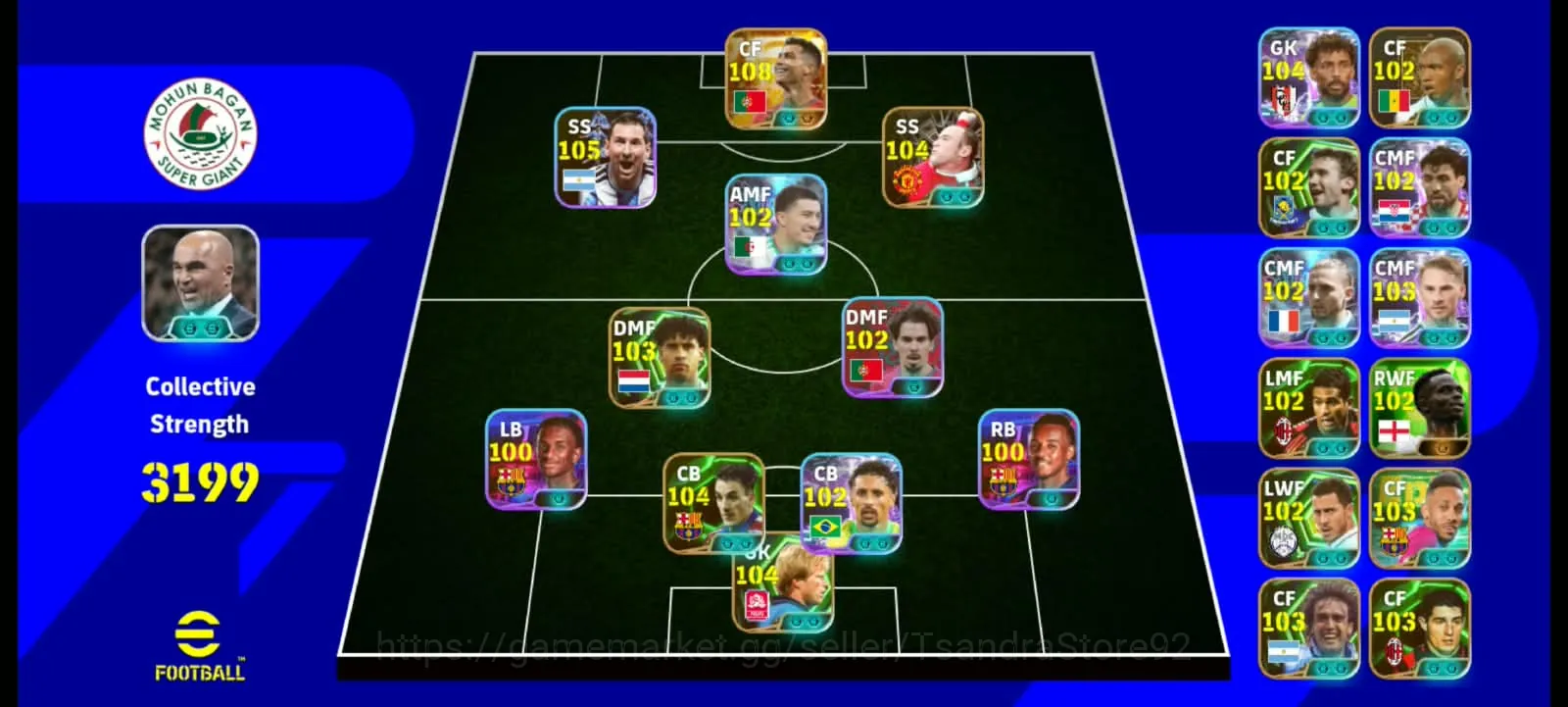 eFootball Accounts Legends & Iconic Players #4 Collective 3199+ Ronaldo X Messi X Rooney X Vitinha and antoher Best 1