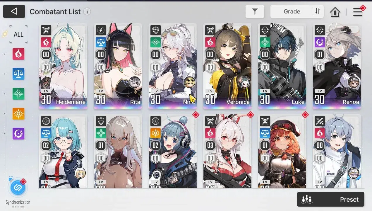 Chaos Zero Nightmare Accounts GLOBAL|6 SSR[Heidemarie,Rita,Nia,Veronica,Luke,Ren image 3