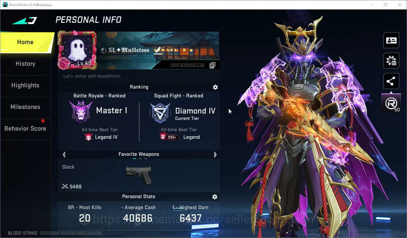 Blood Strike Accounts ASIA | EVO KAG Holographic | Eternal M4A1 , Ak47 , image 1