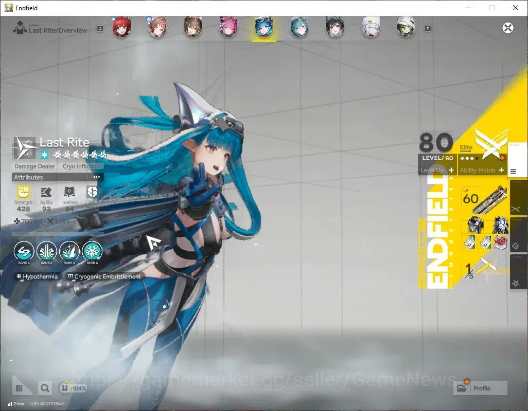 Arknights: Endfield Accounts ASIA|Lv58|8SSR(4Limited)+19(*6WEP)|(Laeva,Gilberta image 6
