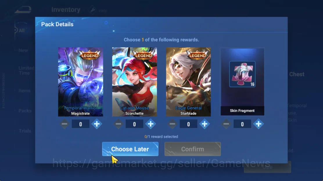 Honor of Kings Accounts Hero 7 |Starter with Legend Skin Selection Chest(D image 4