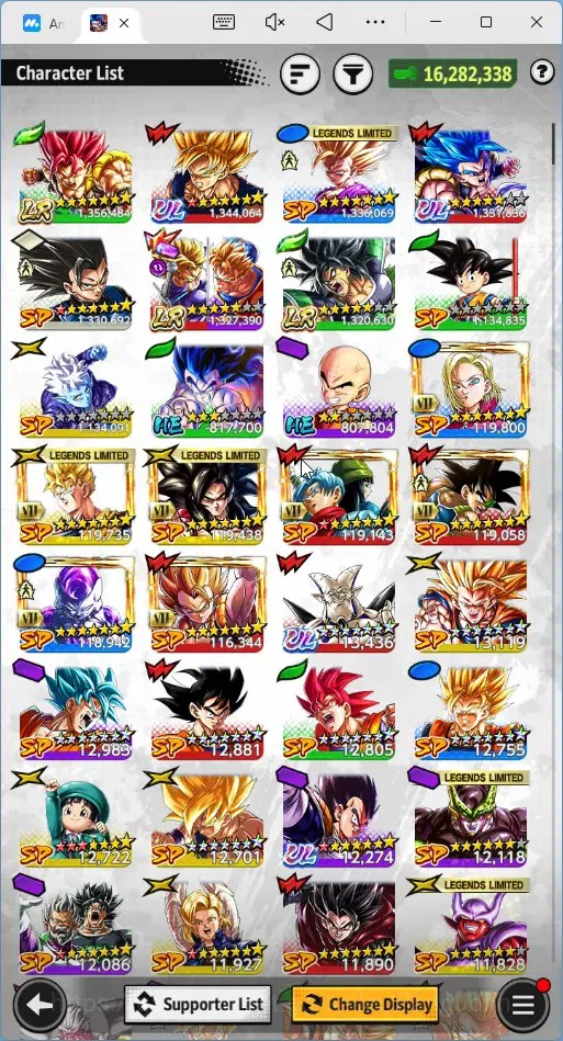 Dragon Ball Legends Accounts Android | Lvl 154|16.2M Total Power|12.8K CC|3 LR| image 15