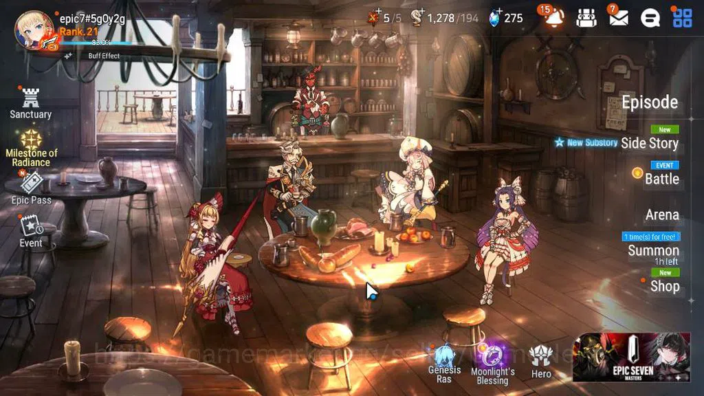 Epic Seven Accounts GLOBAL Unverif|New Era|2 ML(LOTScales,Operator Sig image 1